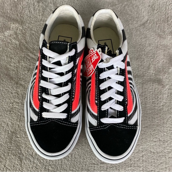 Vans Old Skool Style 36 Swirl Shoes Men 4.5 Women 6 Black Coral Canvas NEW - Picture 7 of 10